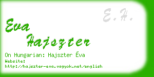 eva hajszter business card